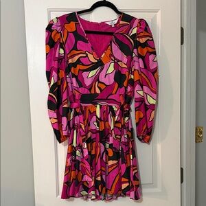 LaRoque Colorful Abstract Long Sleeve Dress